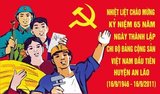 Poster celebrating the 65th anniversary of the establishment of the Communist Party of Vietnam in Haiphong's An Lao District (2011).